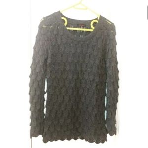Womens charcoal gray knit sweater, SZ small
